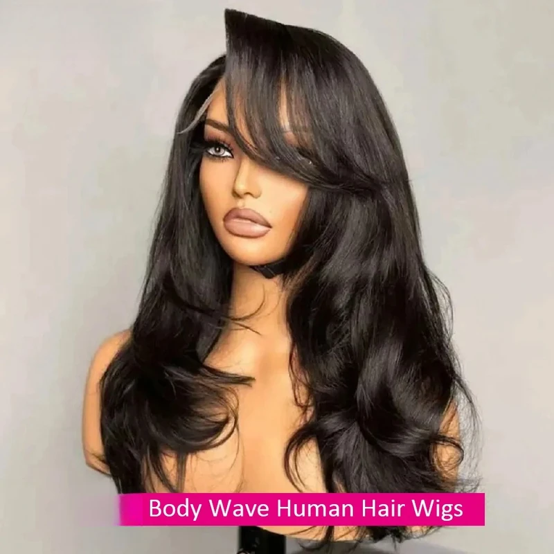 Natural Brazilian Human Hair Wigs for Women 13x4 HD Lace Wig with Body Wave 200% Density Brazilian Hair for Women Natural Look