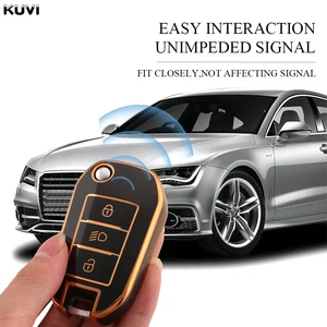 Nắp khóa xe TPU, Shell FOB, Peugeot 208, 308, 408, 508, 2008, 3008, 4008, 5008, Citroen C3, C4, Cactus, C6, C8, Phụ kiện 12 Bán hàng chính Roda Citroen C3 - №9