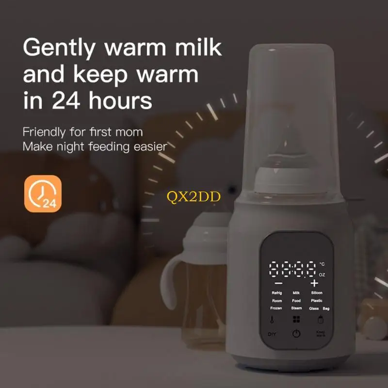 QX2D Compact Bottle Bottle Bottle i sterylizator szybkie ogrzewanie Utrzymaj optymalną temperaturę mleka Duży ekran wyświetlacza