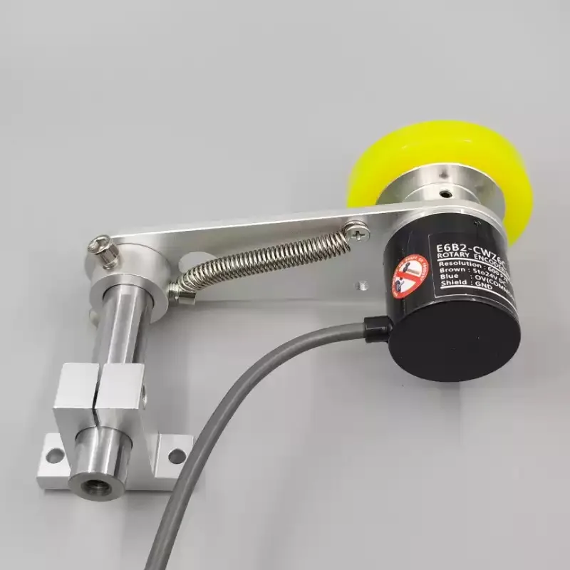 1pcs  Incremental Rotary Encoder Set Spring Bracket Silicone Roller Wheel For Meter Count Measurement