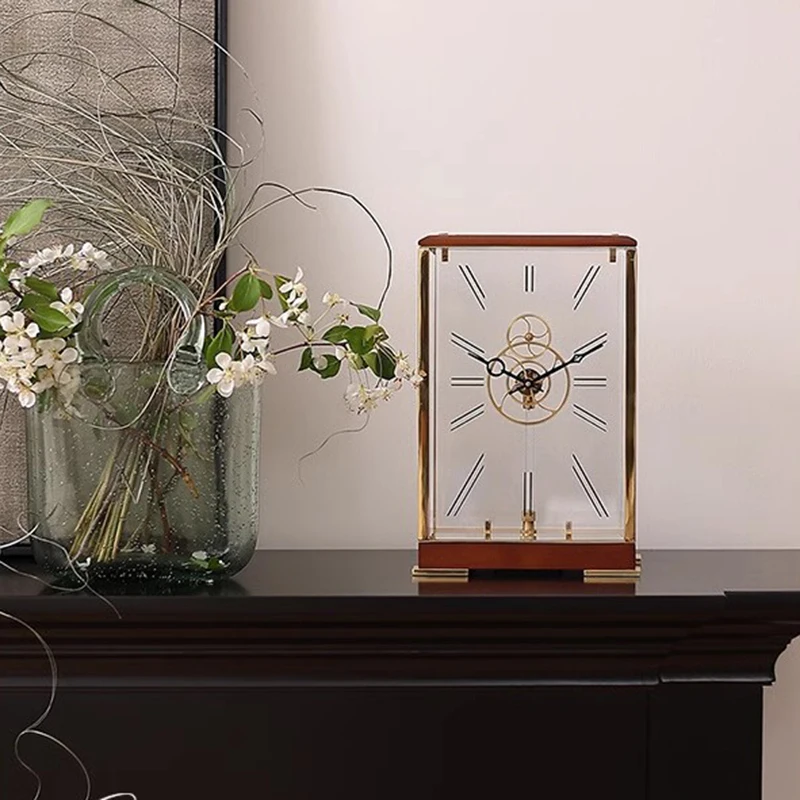 Simple Design Vintage Table Clocks Accessories Living Room Electronic Silent Desk Clock Digital Modern Home Decor Cloches LLTC