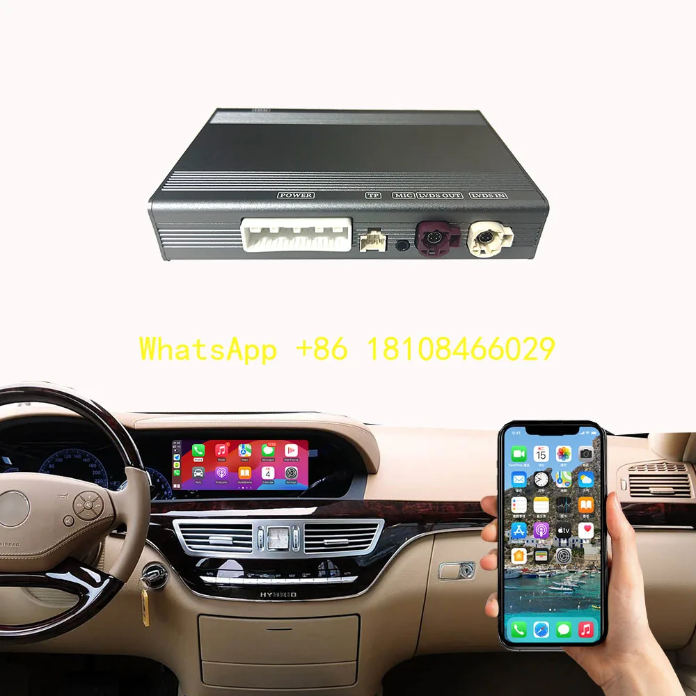 

Dckloer Wireless CarPlay Android Auto Interface Mercedes Benz CL S Class W221 NTG3.0 NTG3.5 2006-2012 Mirror Link Function