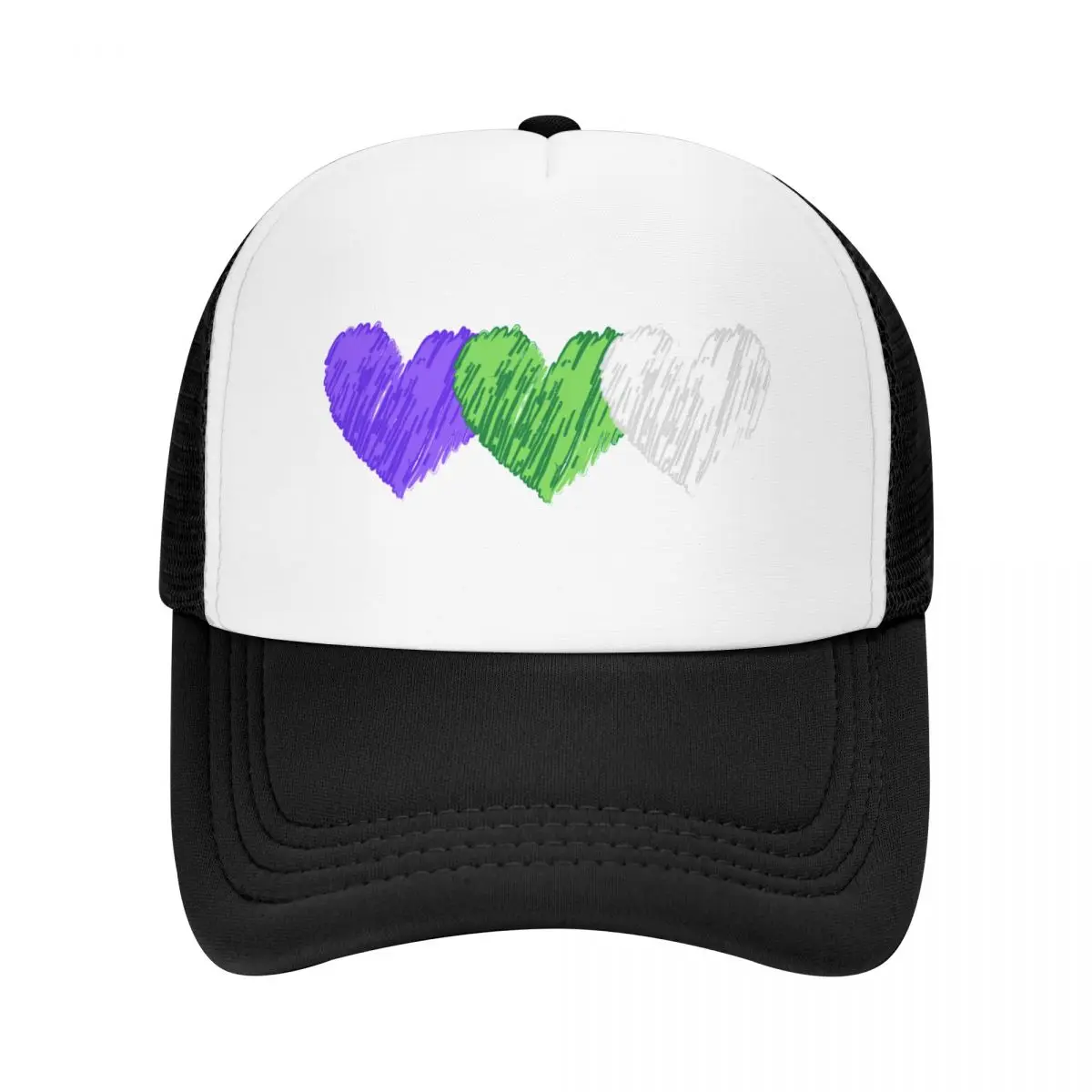 Suffragette Colours Hearts Baseball Cap Big Size Hat Trucker Hat Christmas Hat Baseball Cap Women Beach Fashion Men's