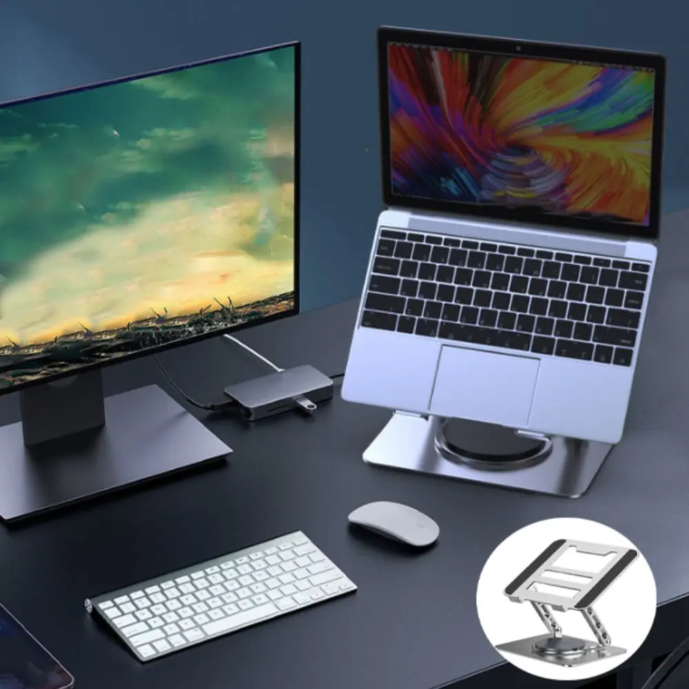 

360° Rotation Rotatable Tablet Stand Adjustable Heat Dissipation Tablet Holder Metal Anti Slip Tablet Phone Metal Bracket