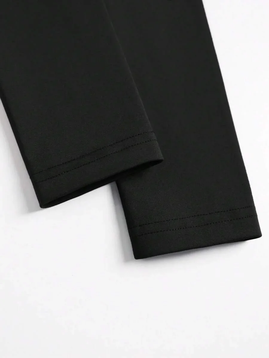 بدلة نسائية سوداء برقبة عالية وأكمام طويلة - مقاس نحيف من الخلف بفتحة كبيرة مجوفة Y2K ملابس خروج مثيرة للحفلات والنوادي