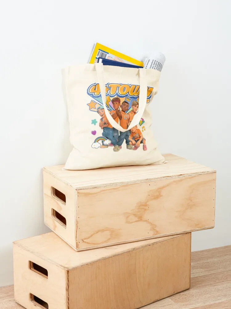 Best Friends 4* Town Lyfe Boy Band Music Cartoon Tote Bag Custom bag reusable grocery bags tote bag canvas