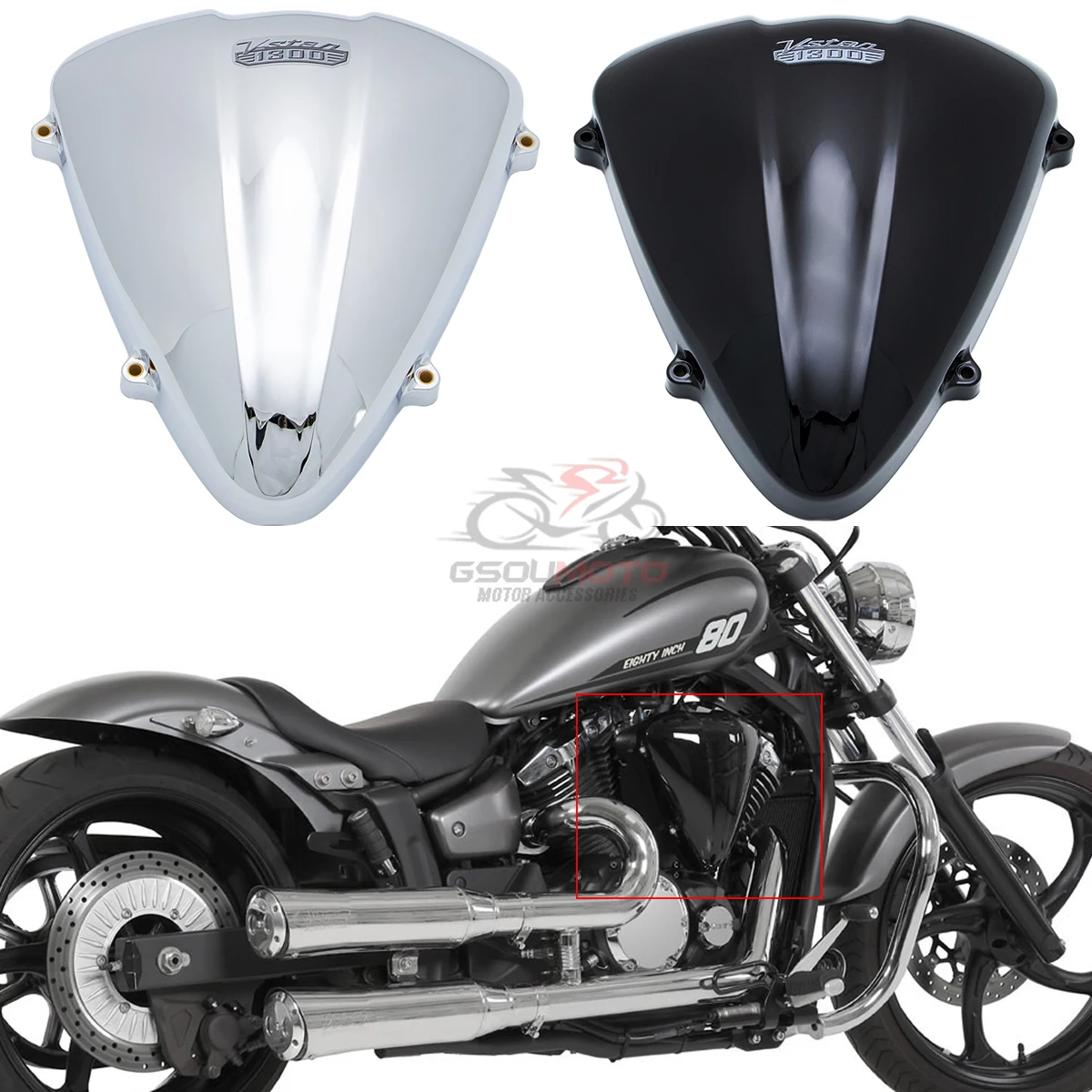 New Engine Air Cleaner Cover For Yamaha V Star 1300 Stryke XVS1300 V-Star 950 XVS950 Motorcycle Accessories Filter Cap Protector