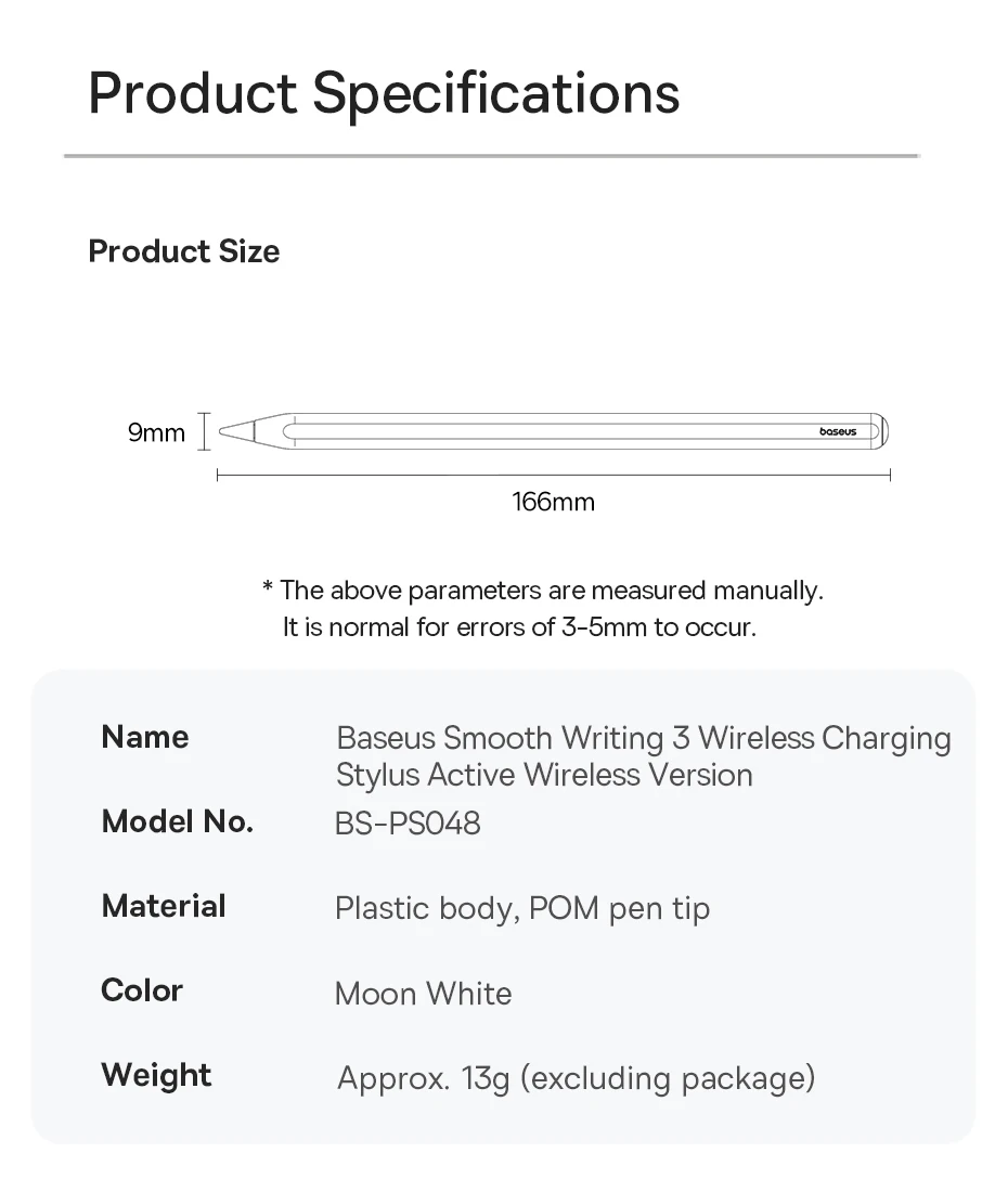 Baseus Stylus Stift Kabellose Aufladung für Apple Pencil Magnetische Anziehung für iPad Pro Air Mini Bluetooth 23h Akkulaufzeit Tablet-Stift – Detail 23