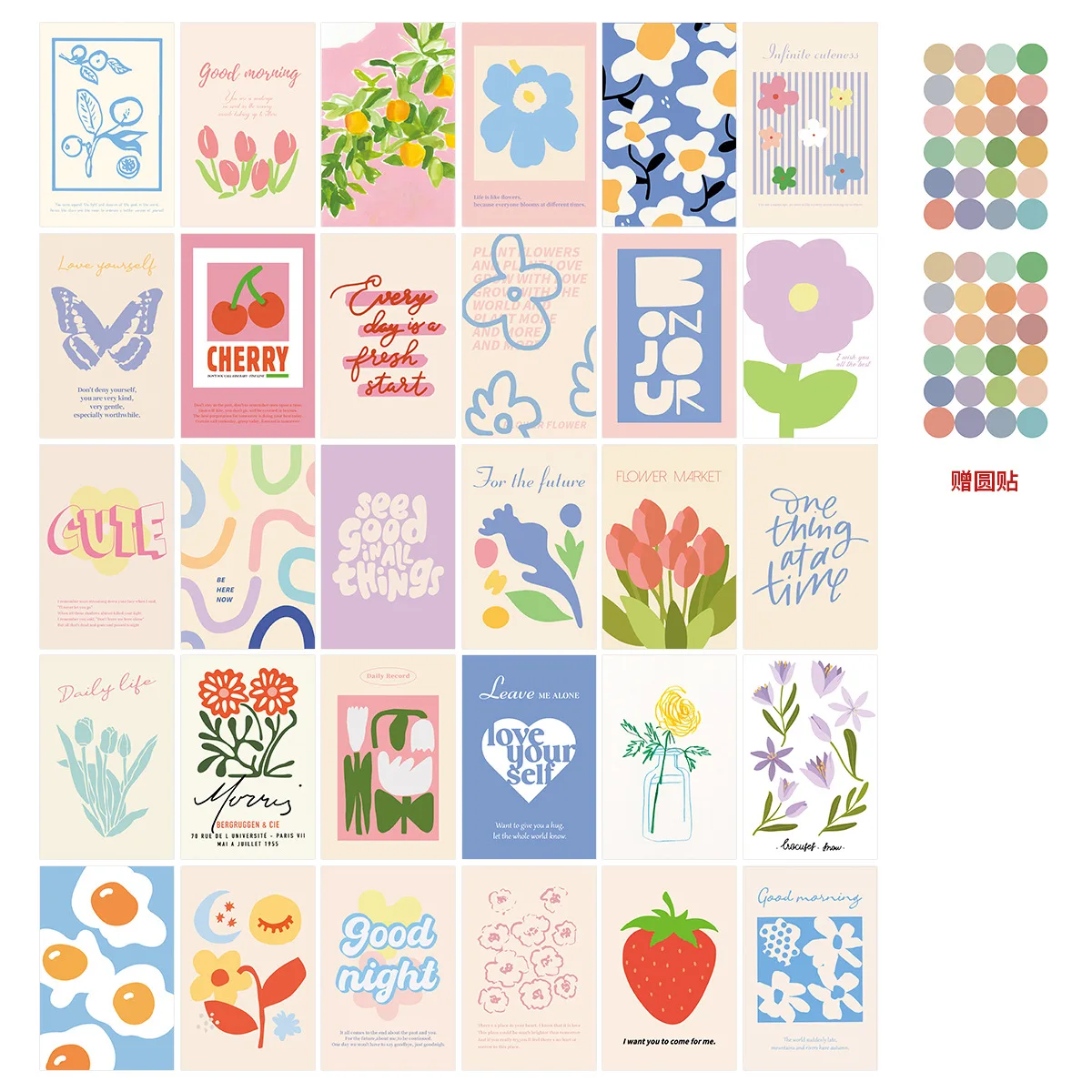 《30 text-decorated cards》30 Typography Art Word Design Decorative Cards for Journaling Gift Wrapping and  Inspiration