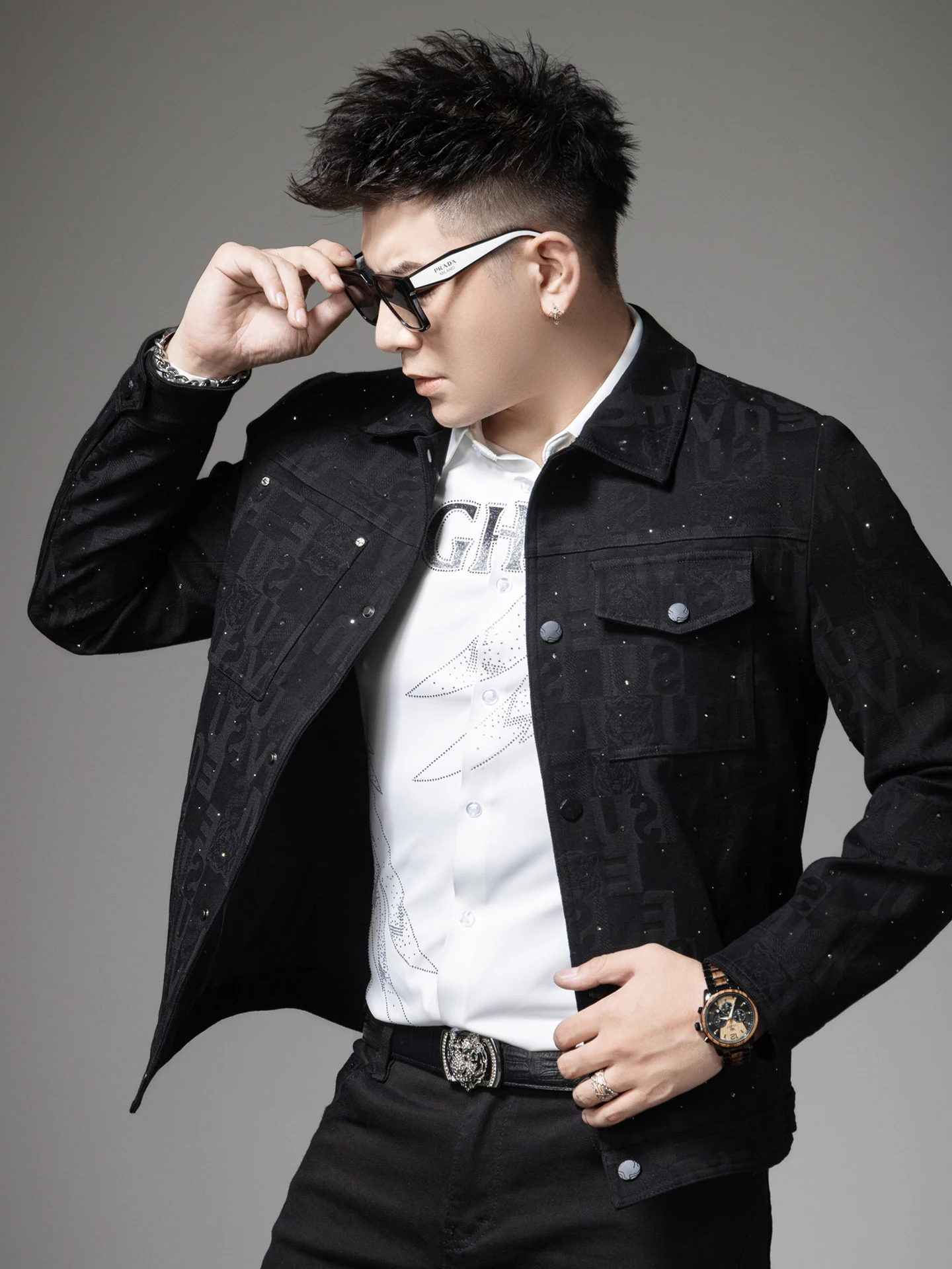 

Мужская повседневная куртка Ele с вышивкой и воротником-стойкой, осенне-зимнее пальто из смесового хлопка и полиэстера, утепленное