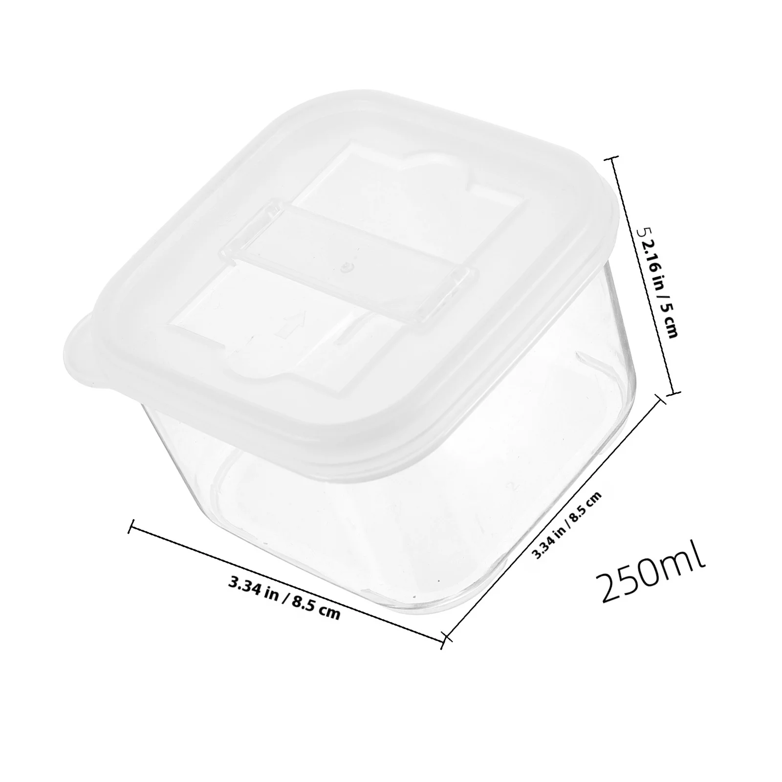 4 قطعة حاوية أخذ العينات المختبرية 250 مللي حافظة شفافة فارغة لمجموعة عينات تنظيم المطبخ حاويات طعام ثلاجة صغيرة