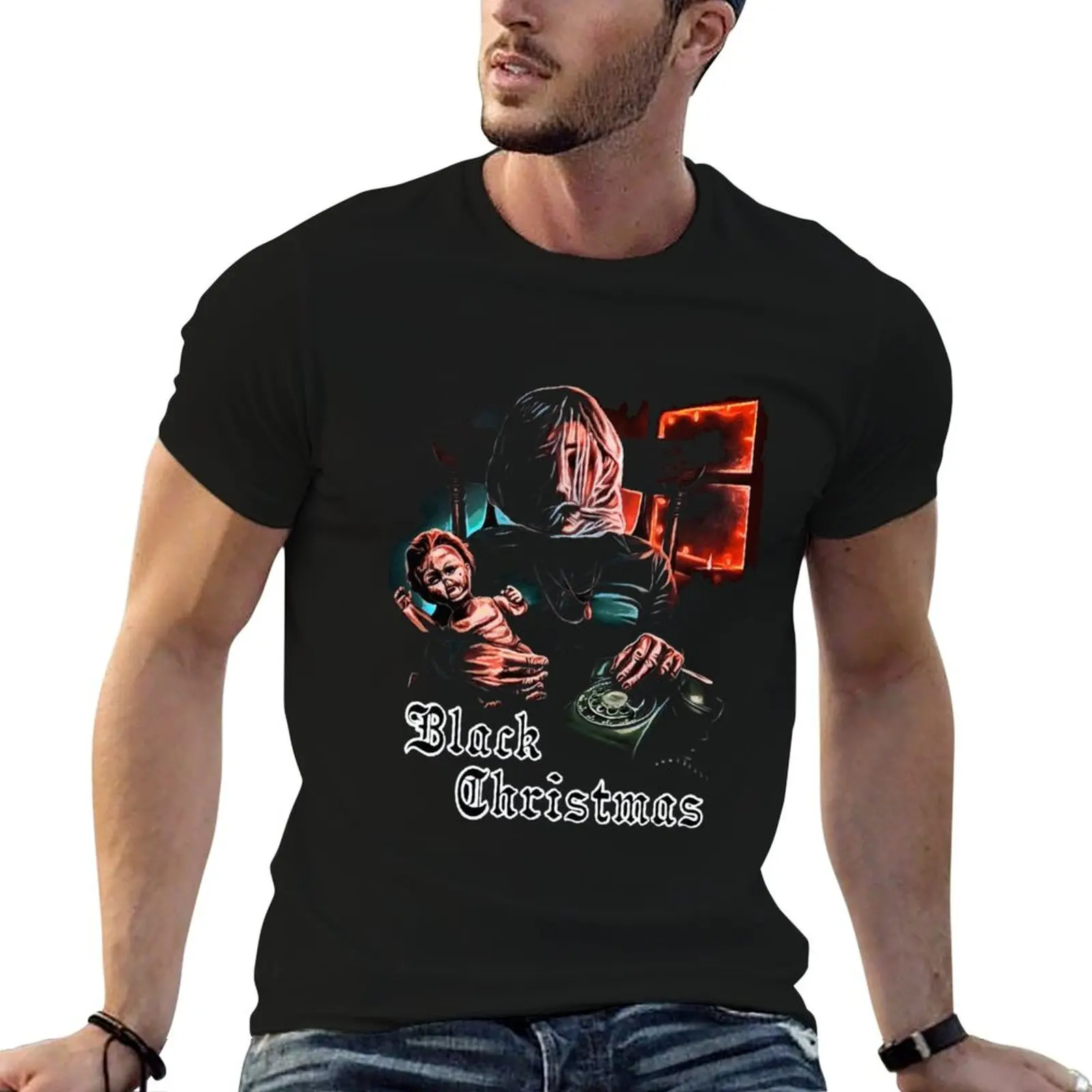 

black christmas T-Shirt man t shirts cotton t shirts designer t shirt man plain T-Shirt
