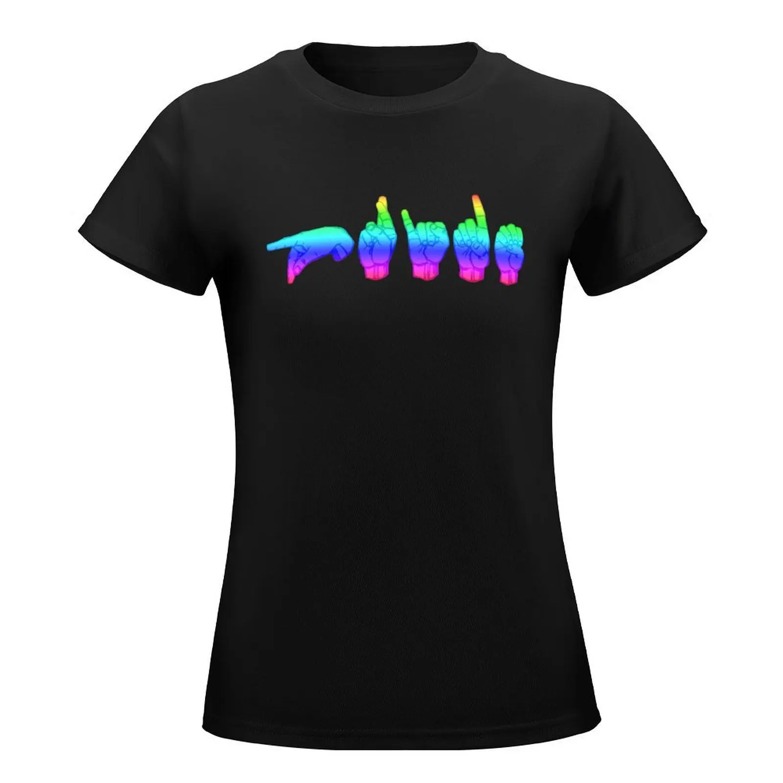 American Sign Language - Pride T-Shirt plus size tops aesthetic clothes Women t shirt