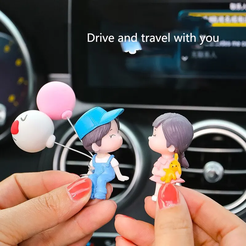 Car Couple Ornaments Car Interior Accessories Cute Kissing Couple Dolls Electric Car Decoration Ornaments Small Home Ornaments image 6