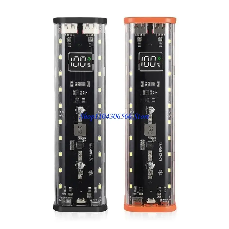 02DD Safe Storage 8x18650 Battery Box with Multiple Fast Charging DIY Power Case