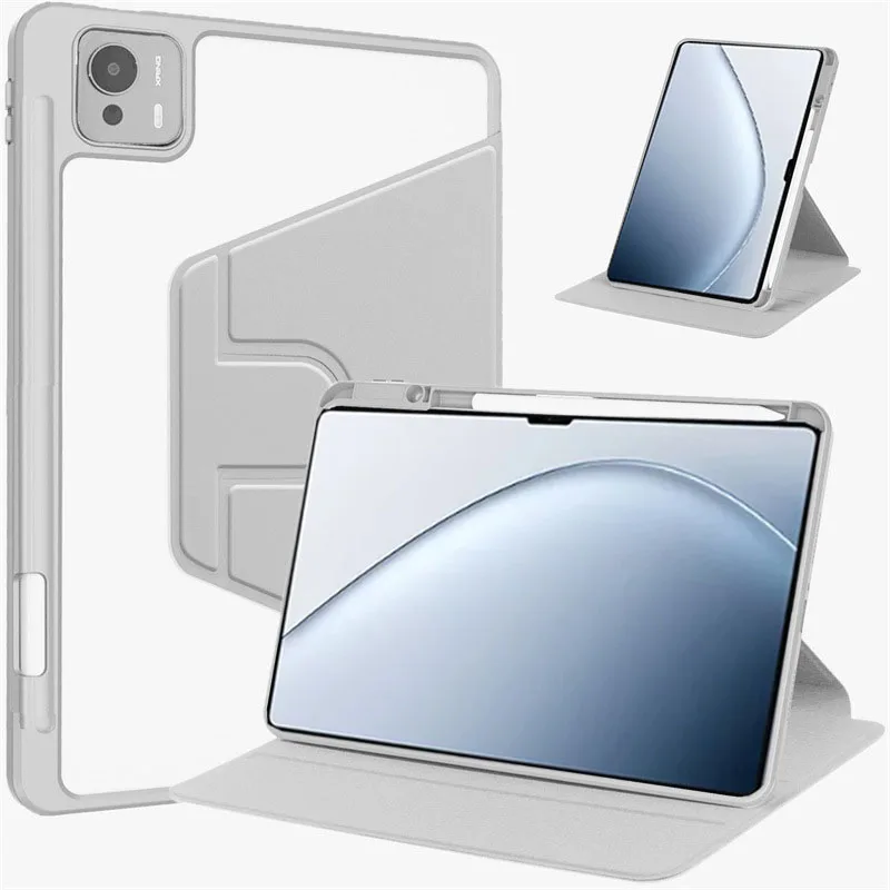 

Вращающийся на 360° акриловый прозрачный чехол для Xiaomi Pad 7 Ultra 14 дюймов 2025 с подставкой для карандашей