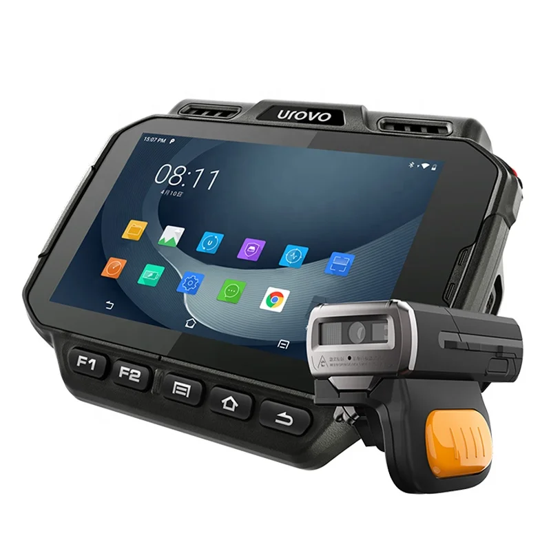 Urovo U2 4 Inch Android 10 Industrial Logistics Rugged Wearable PDA Devices Wearable 1D 2D Barcode PDA Scanner