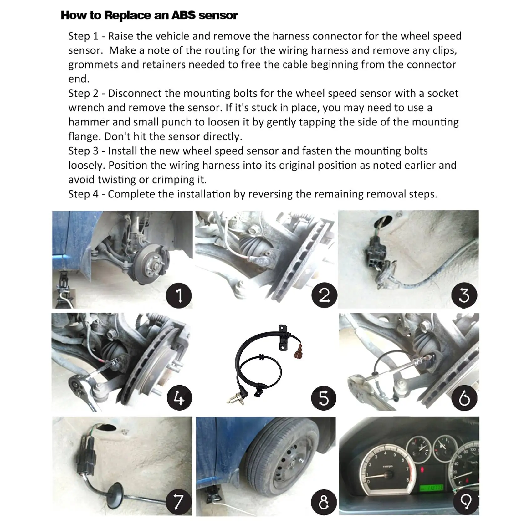 

47911-0W000 Car ABS Wheel Speed Sensor Front Left For Nissan Pathfinder R50 Infiniti 479110W000 5S10752 Wheel Sensor