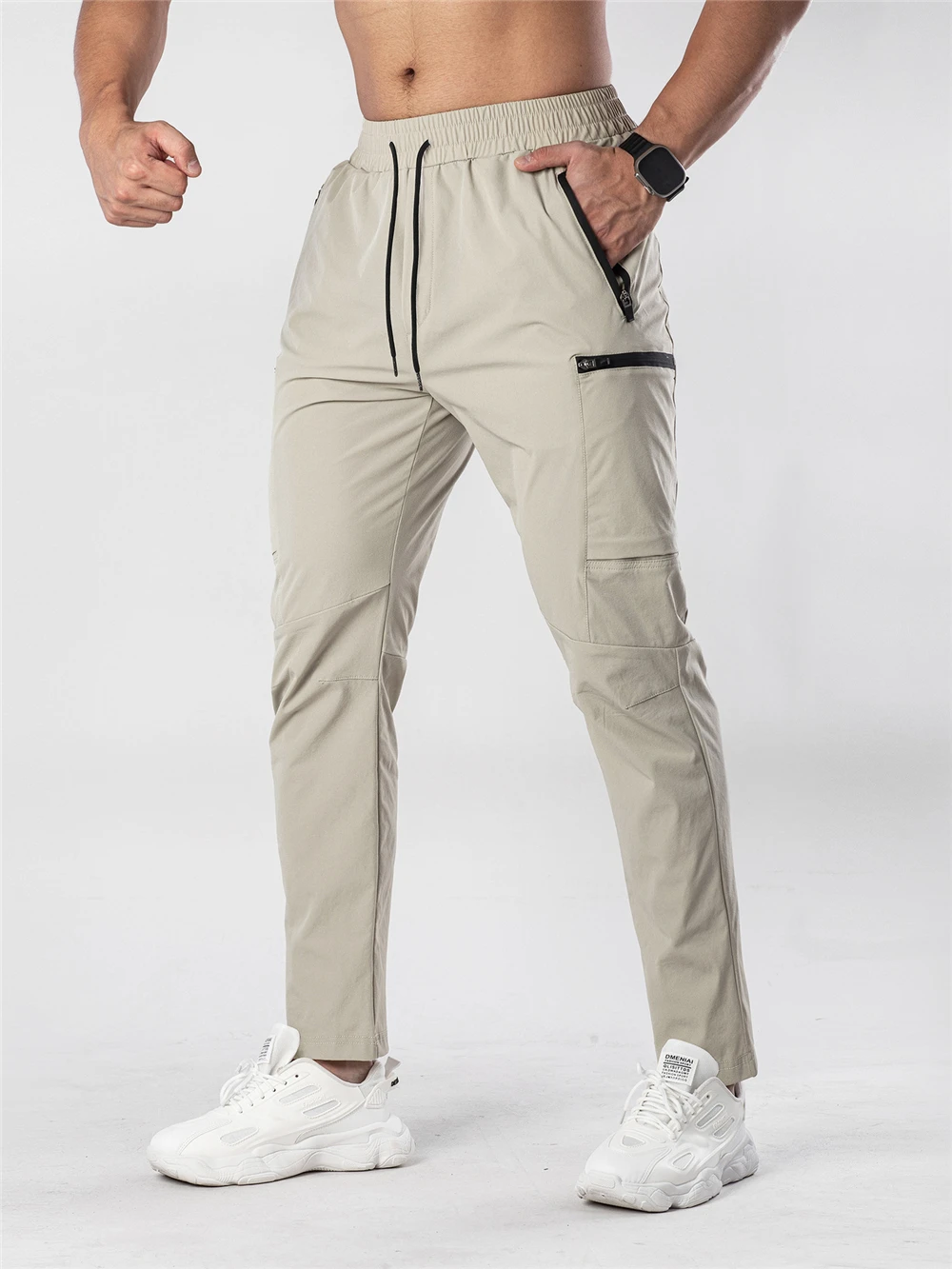 

Men's Jogger Sweatpants with Zipper Pockets Athletic Pants Traning Track Pants Hiking Cargo Pants Fishing Running Workout Pants