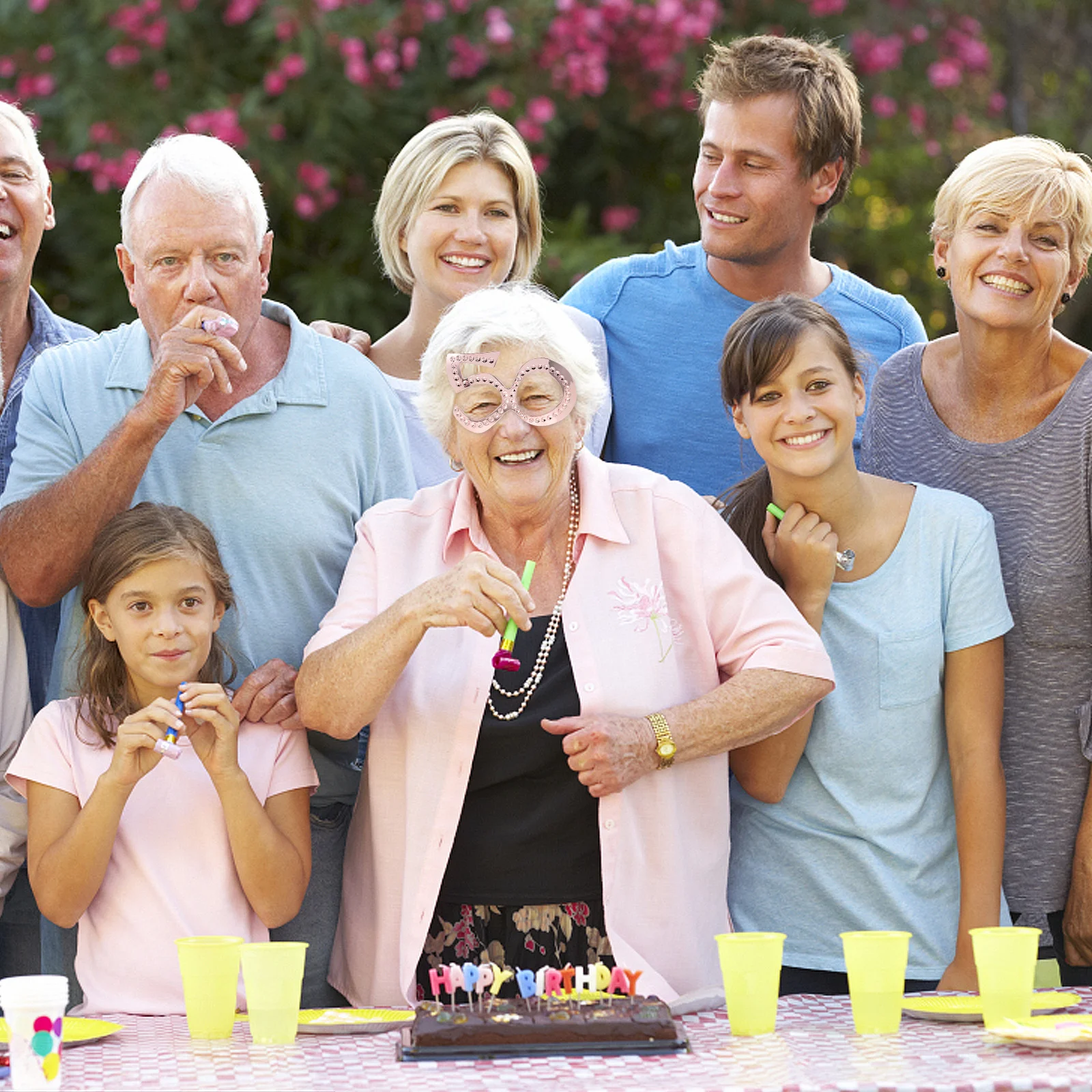 

Birthday Glasses Frame Decorative Novelty Eyewear for Party Photo Prop Fun Birthday Celebration Costume Accessory