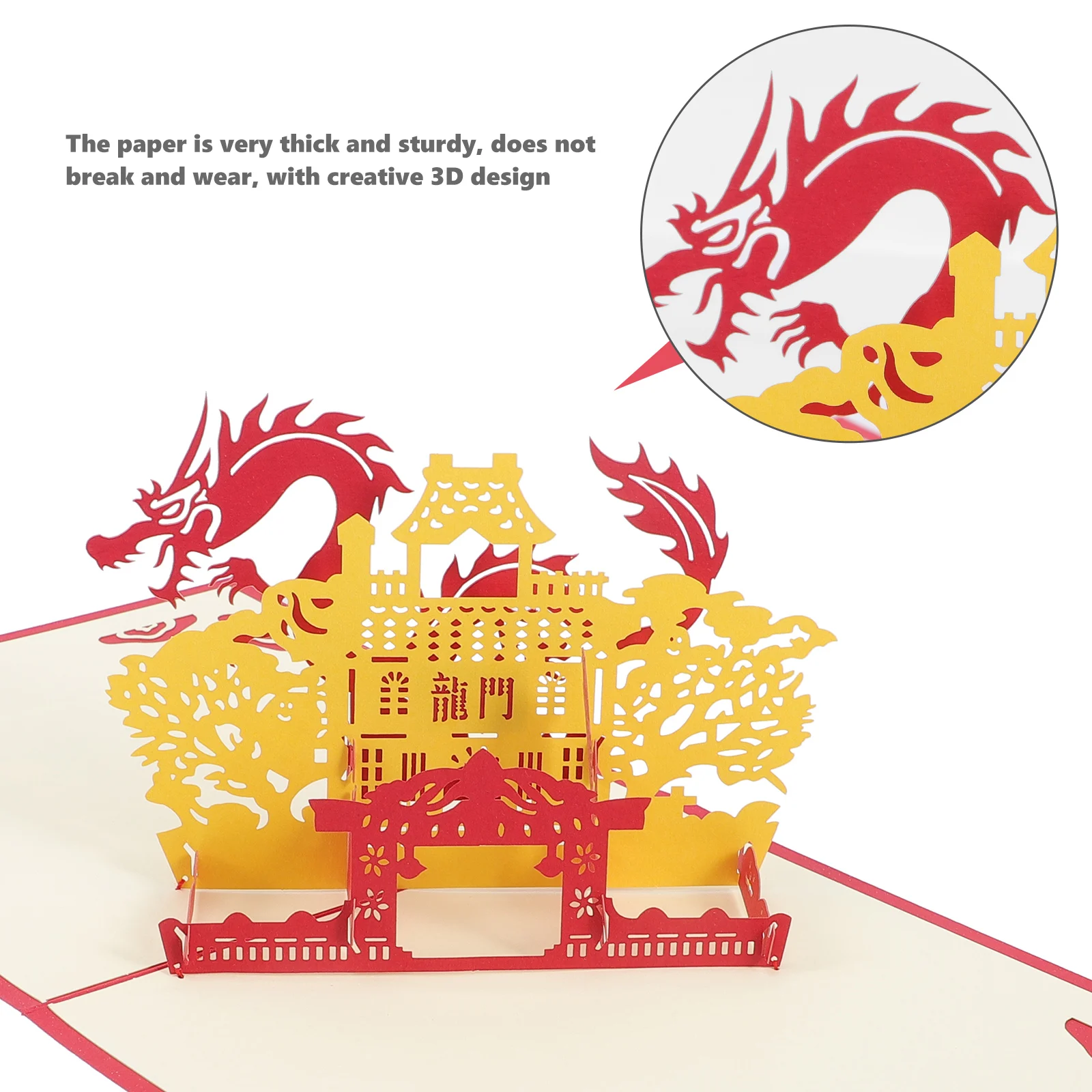 

Up Graduation Card Hollow Dragon Thick Sturdy Greeting Card For Anniversary Festival Gift Lover Friends