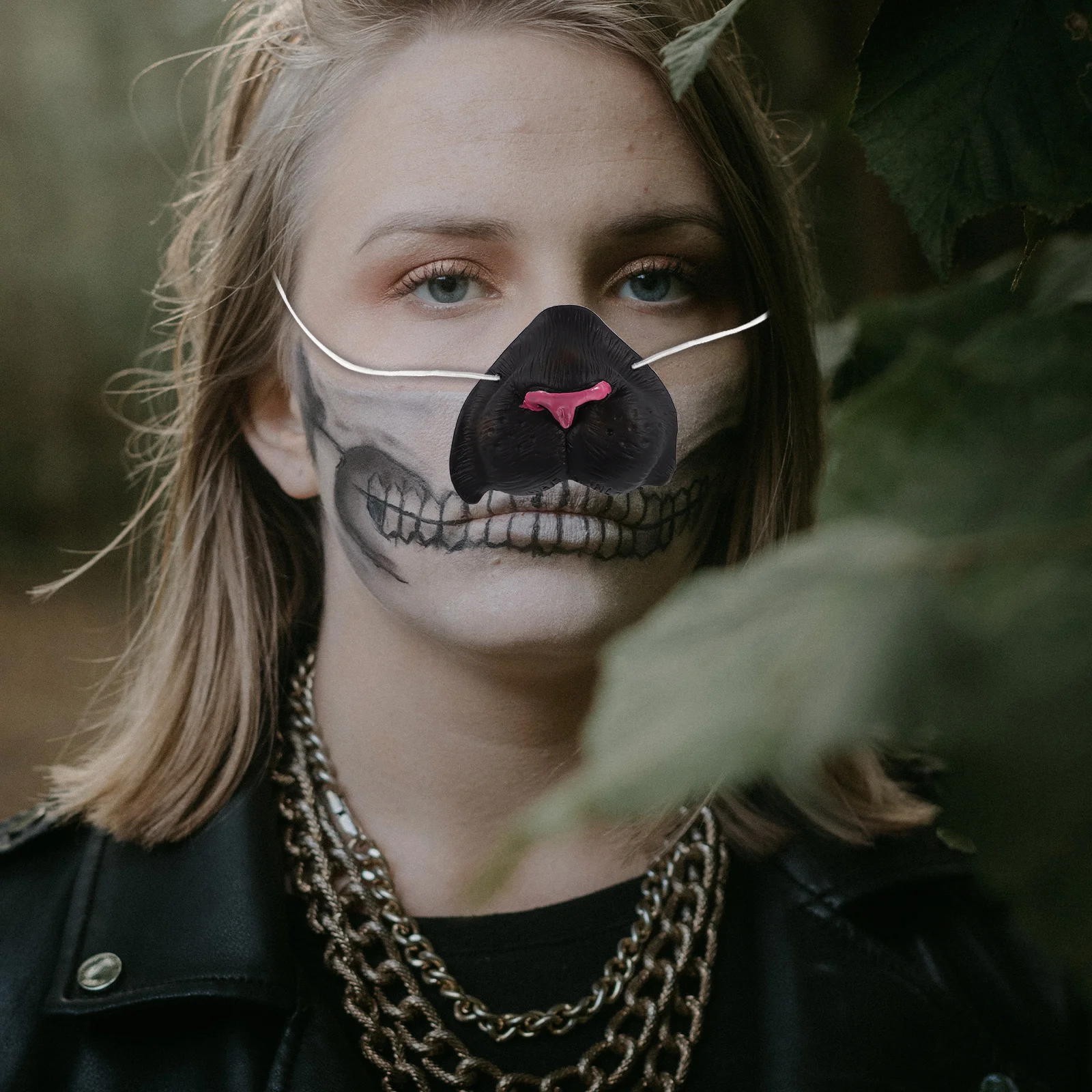 

Simulation Leopard Nose Prop Cute Cosplay Accessory Comfortable Elastic Band Animal Party Decoration Realistic Role Play