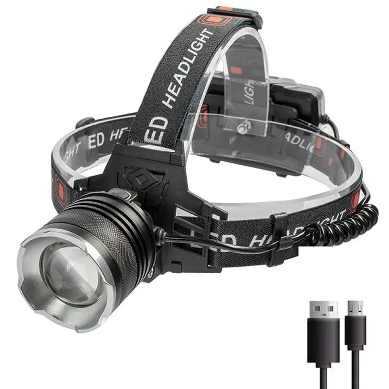 900000 Lumens XHP70.2 Super Bright LED Rechargeable Headlamp with 5 Modes & IPX7 Waterproof USB Rechargeable Zoom Headlamp Torch