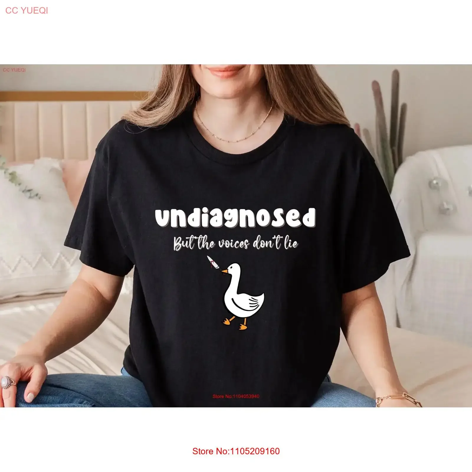 تي شيرت أوزة سخيفة غير مشحونة ولكن تم مراجعتها على ما يبدو على ما يرام أنا متأكد جدًا برسومات مغسولة عتيقة ممتدة