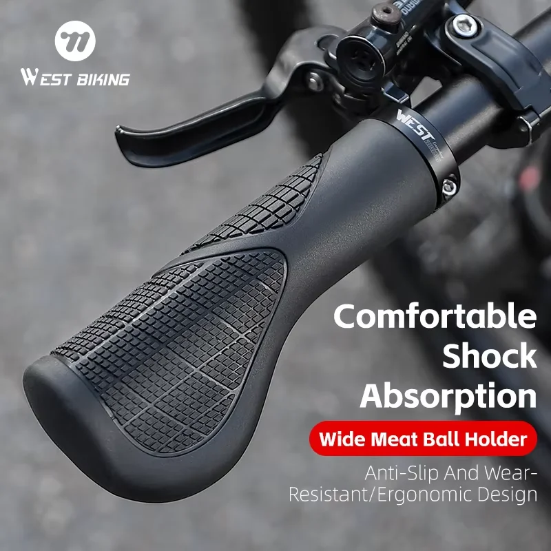 

Велосипедные ручки WEST BIKING: Противоскользящие, амортизирующие, с фиксацией, для комфортного катания