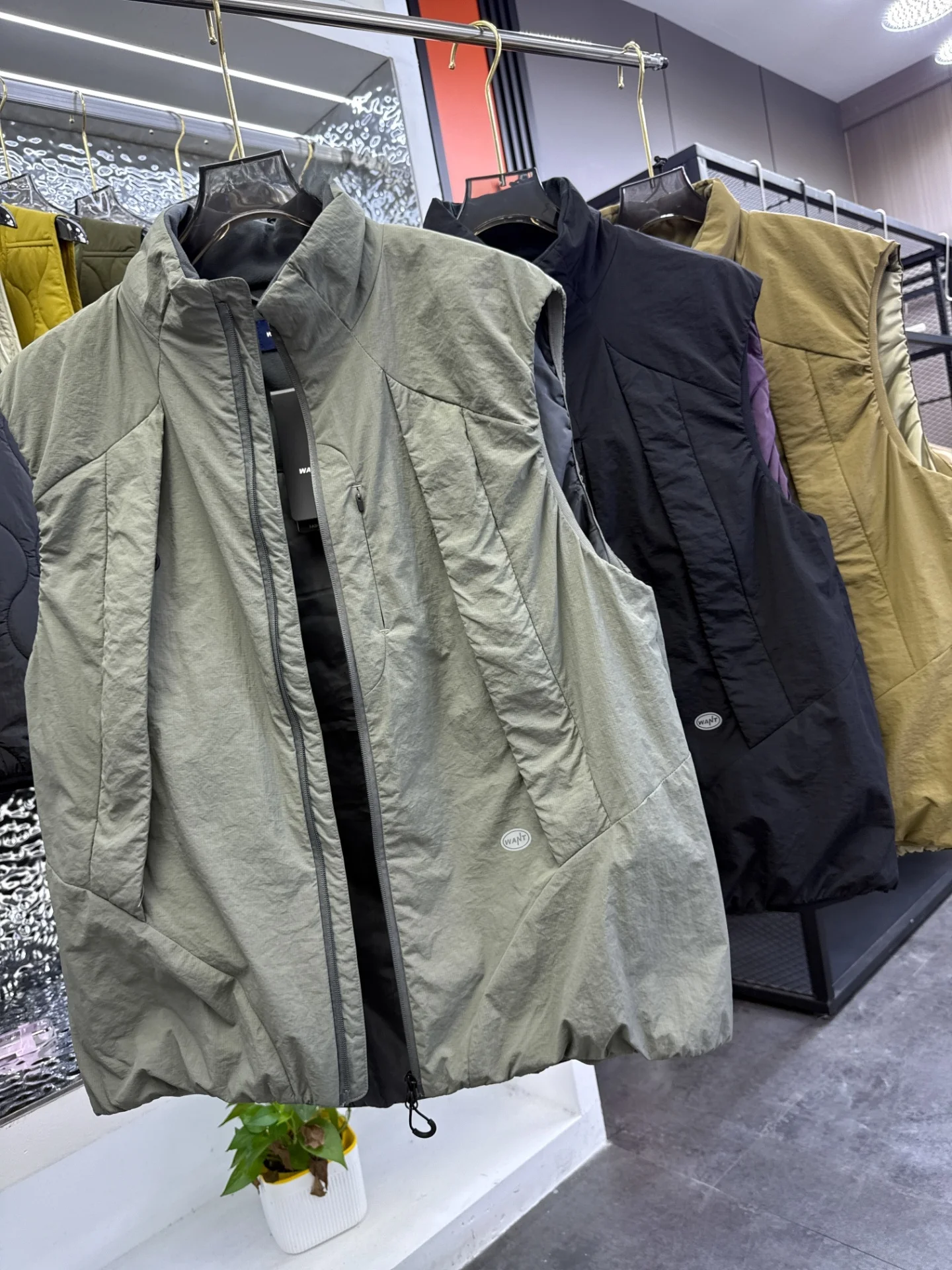 

Outdoor Men's Cotton Vest 3D Stereo Structure Waterproof Warm Faionable Collar Cotton Vest Autumn Winter Stand Fit Zipper