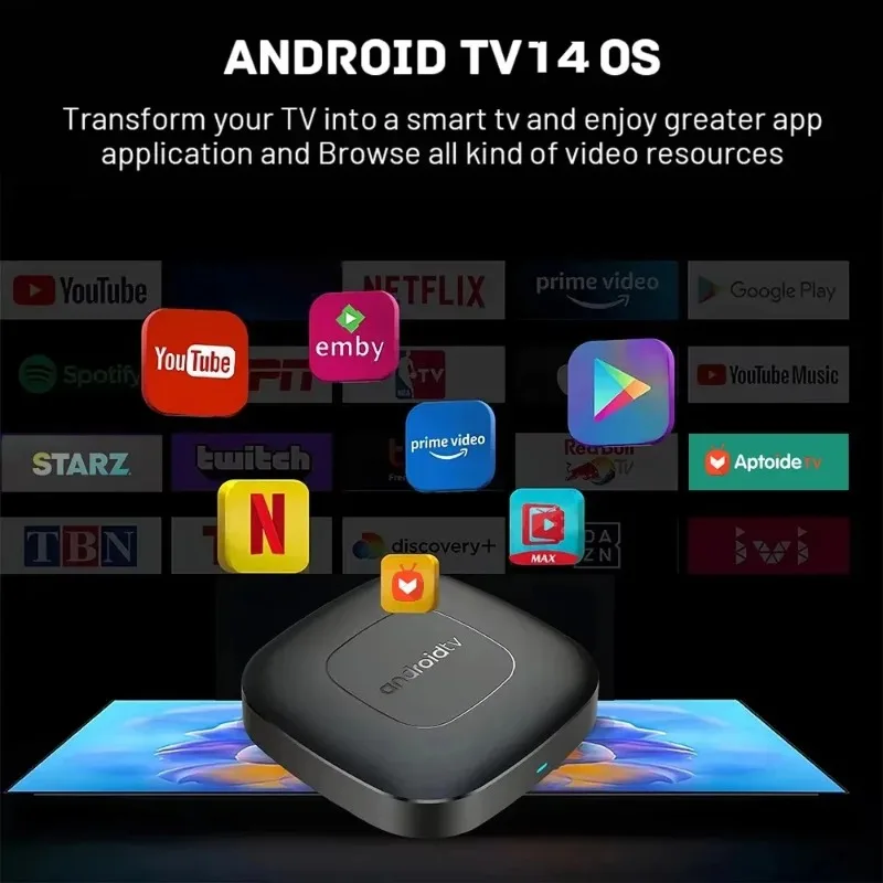 Android13 مسرح منزلي ذكي صندوق التلفزيون AllwinnerH313 Google Assistant Netflix Streaming Bluetooth Media Player 2G16G 2.4G5G Wifi T1