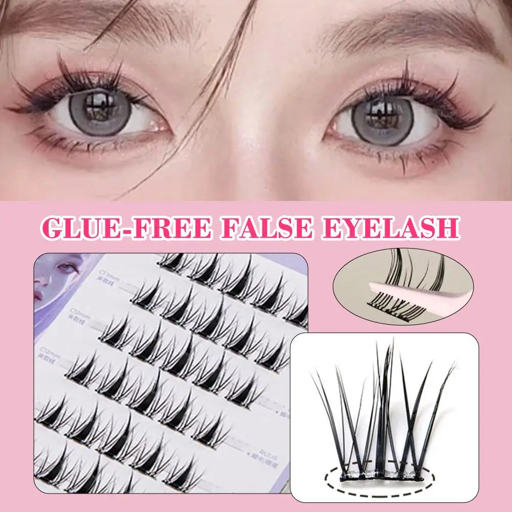 الغراء الحرة كاذبة رمش ماكياج الكورية لتقوم بها بنفسك أداة ذاتية اللصق الطبيعية مانغا رمش ذاتية اللصق مجزأة رمش جلدة M E9T2 #3