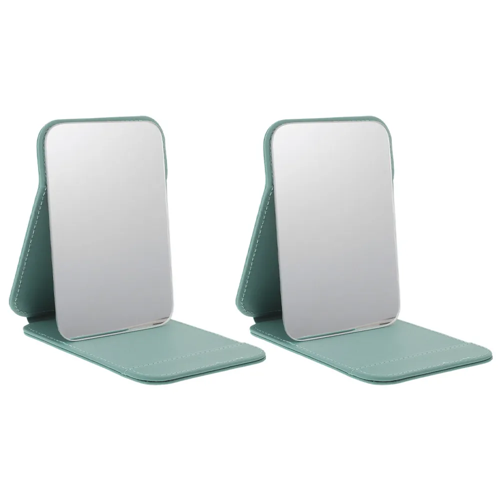 2Pcs Folding Makeup Mirror Portable Compact High Definition Stand for Travel Dorm Bedroom Bathroom Vanity Table