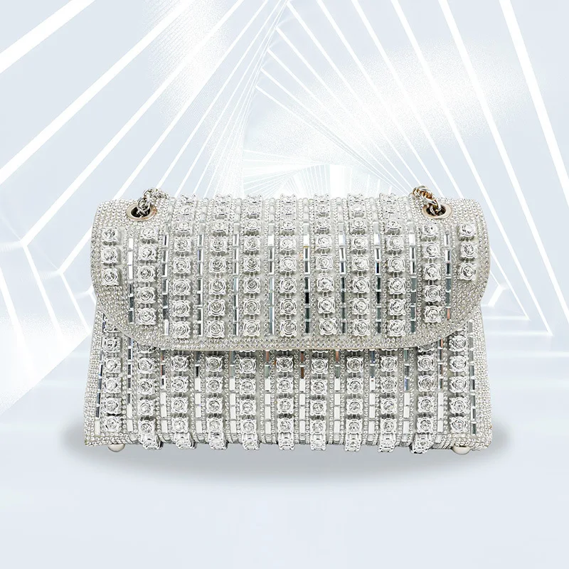 Imagem -04 - Bolsa Versátil de Strass Feminina Bolsa de Embreagem Noturna Bolsa de Luxo Bolsa Elegante e Elegante Novo Design