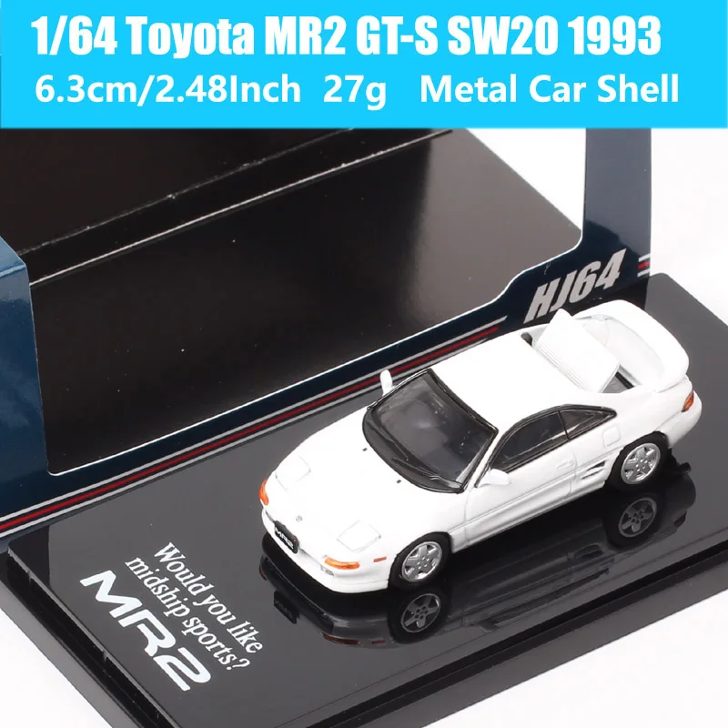 1/64 Schaal Toyota MR2 GTS GT-S SW20 1600G Super Charger Racing Diecast Speelgoedvoertuigen Automodel Miniaturen Hobby Japan HJ64