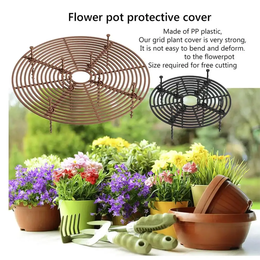 Plant Root Protection Net Plant Pot Grid Flower Pot Cover for Baby Safety Mouse Garden Home Plant Protector Repel Cats