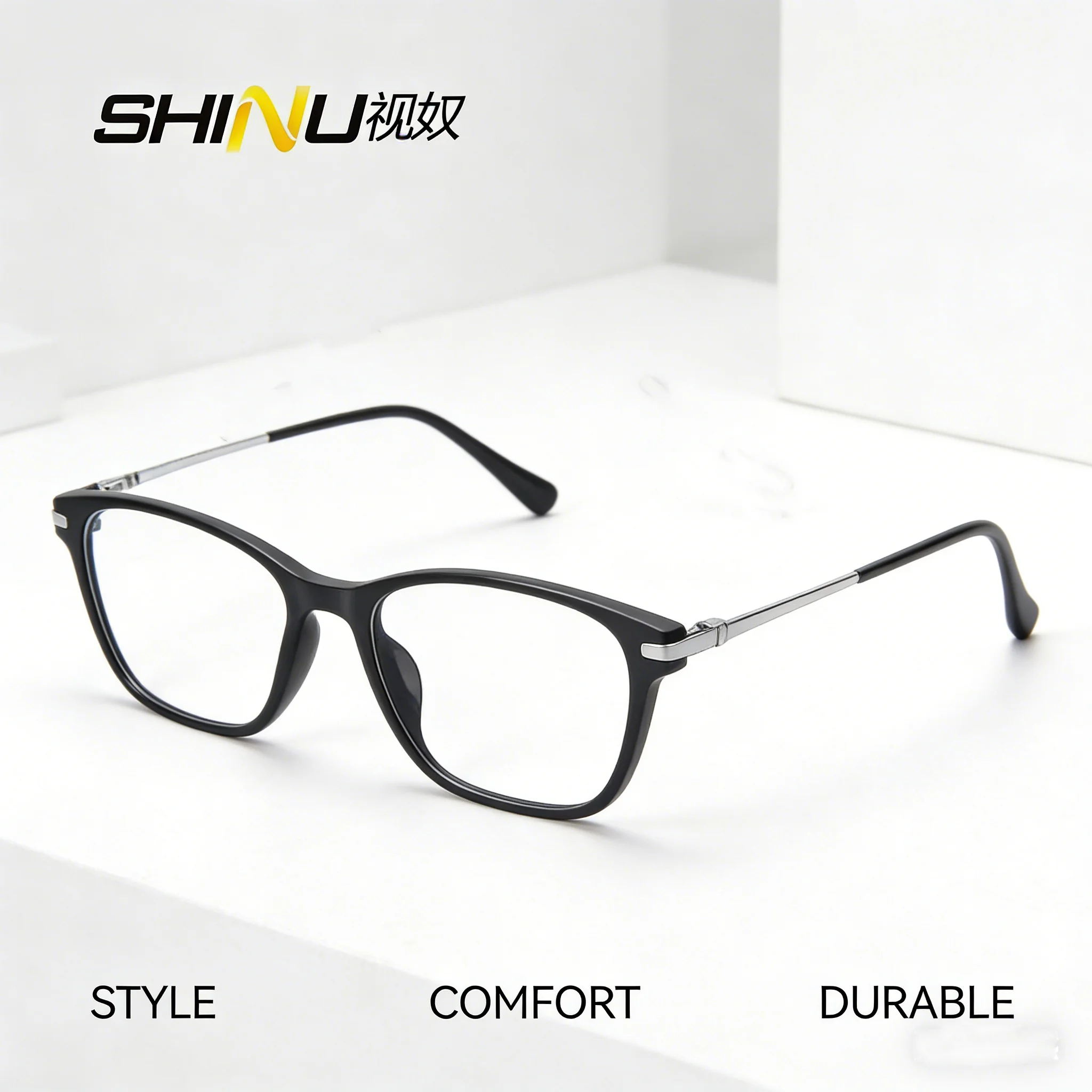 SHINU Women's Progressive Multifocal Myopia Glasses Anti Blue Light Computer Eyeglasses Astigmatism Custom Prescription