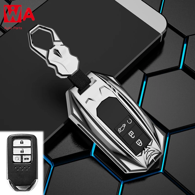 

Zinc Alloy Car Remote Key Case Cover For Honda CRV CR-V Fit Civic Accord HR-V HRV City Odyssey XR-V Shell Holder Protector