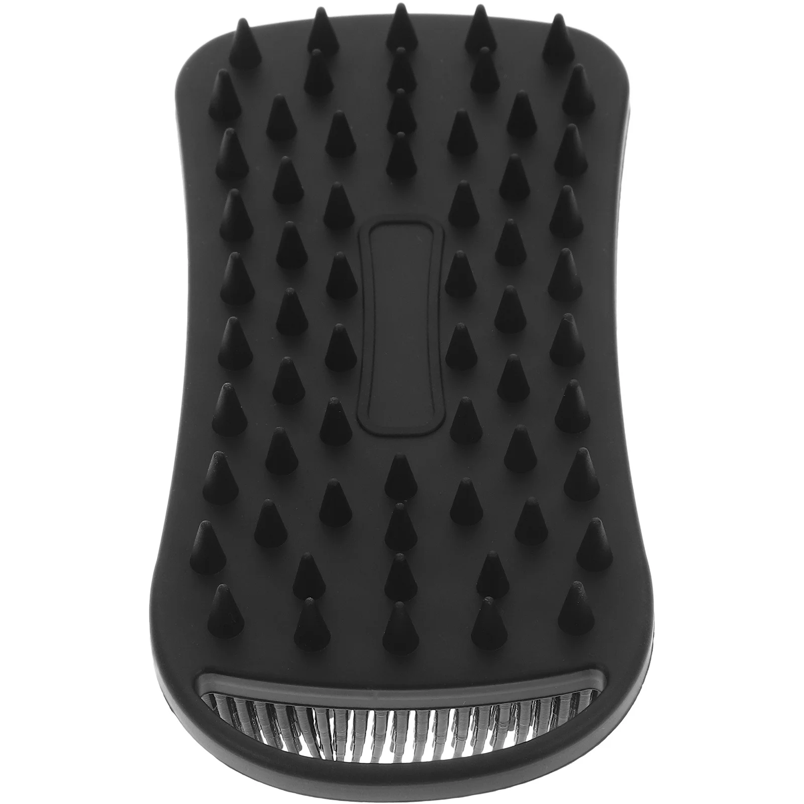 

Dual Sided Soft Bristle Silicone Beard Brush for Men Black Body Scrubber for Shower Exfoliating Cleansing Bath Grooming Tool