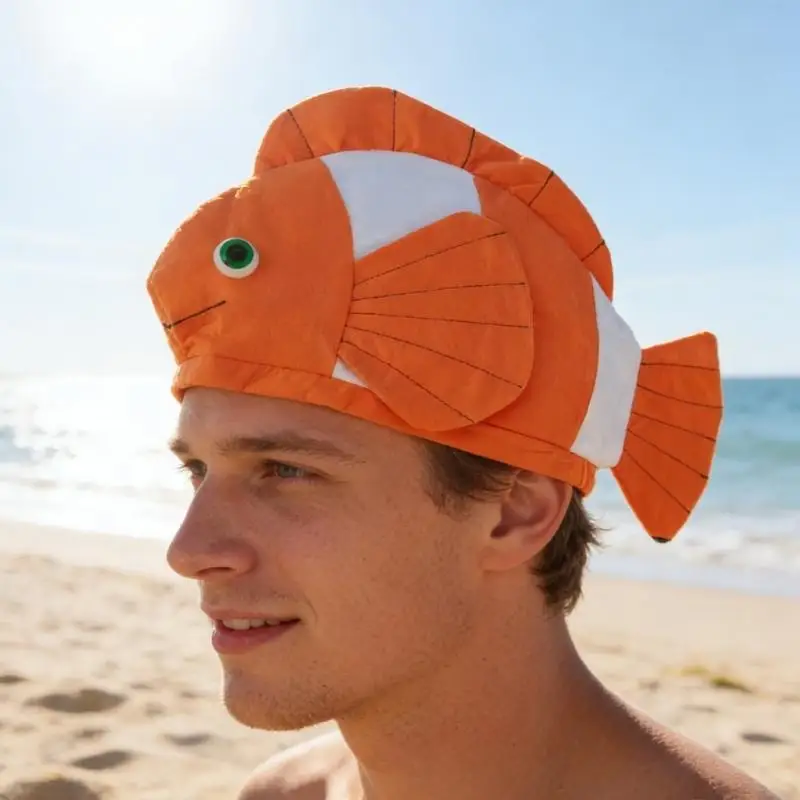 Adorable Clownfish Headpiece Costume Accessory Cosplay Hat Great For Underwater Theme Parties And Dressing Up Fun 