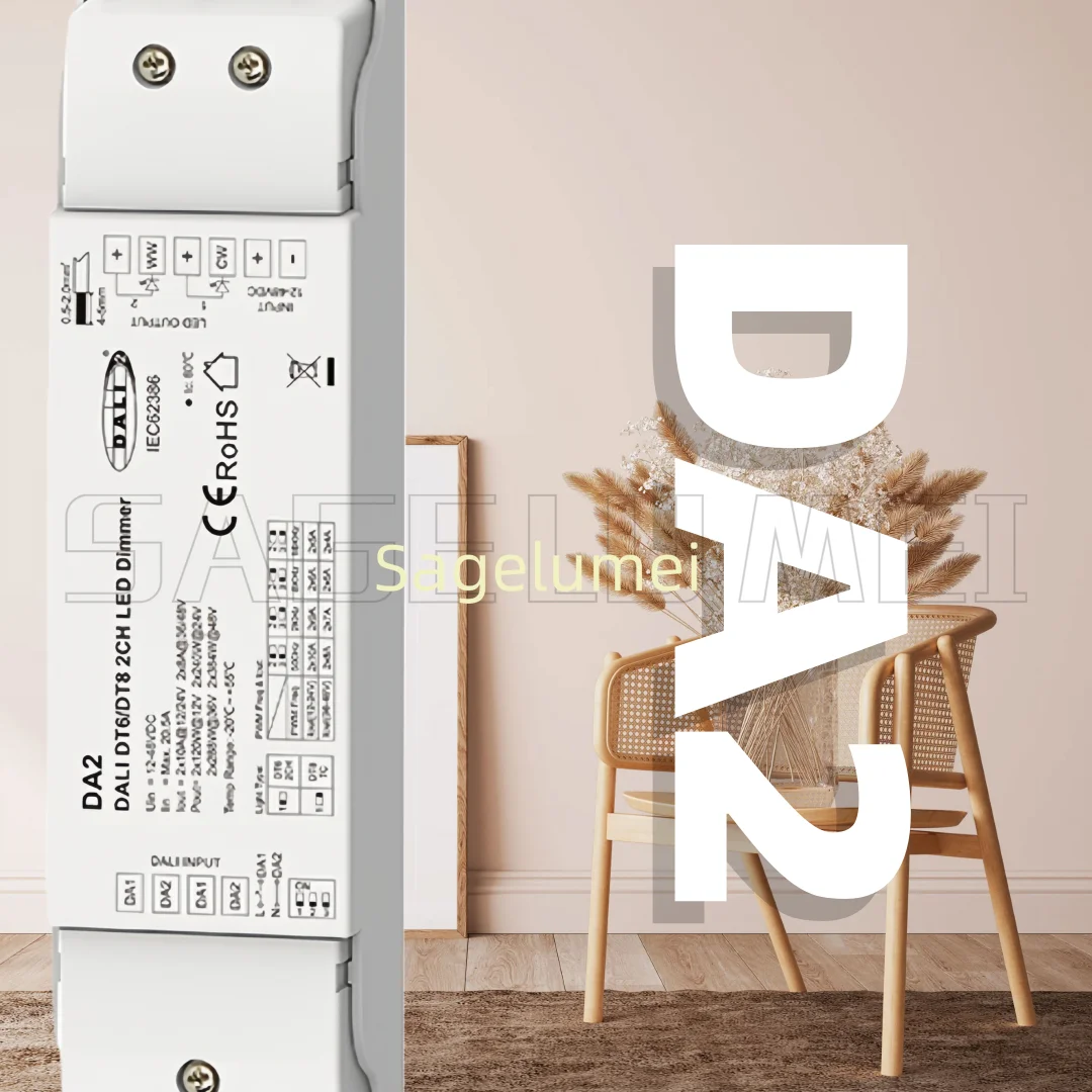 

DA2(DT6/DT8) Новый Skydance 2-канальный диммер DALI постоянного напряжения DT6 с затемнением или цветовой температурой DT8 10A/CH для светодиодных лент