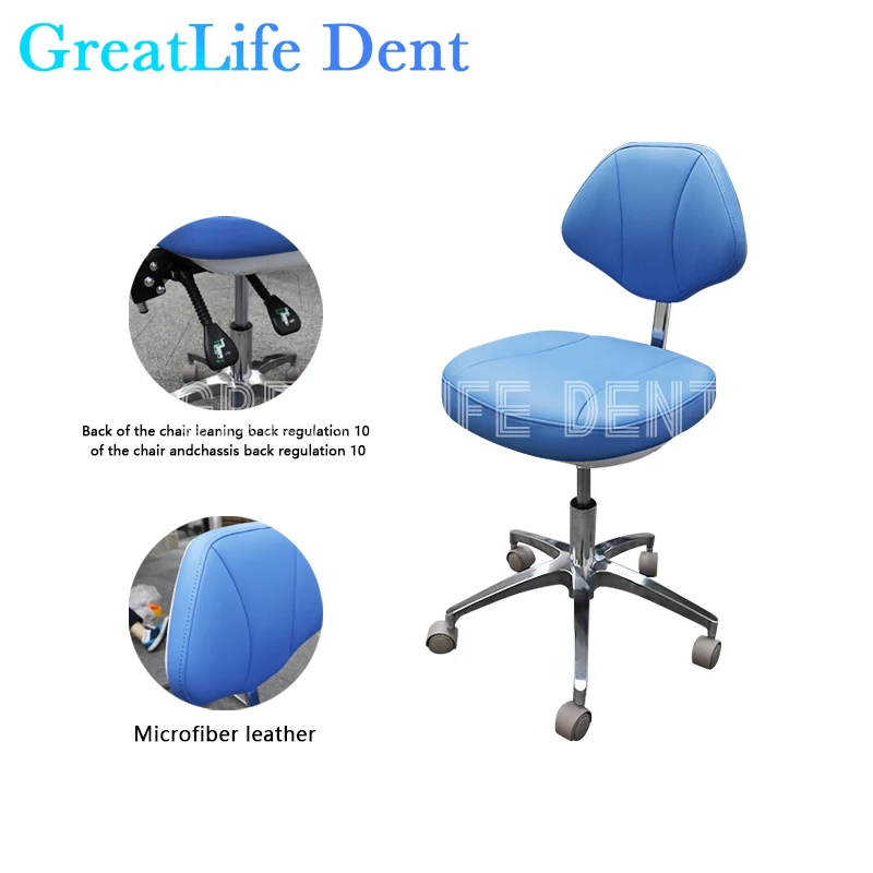 GreatLife Dent Medical Dental Dentist Surgical Nurse Doctor Stool Swivel Rolling Chair High Quality Modern Dentist Doctors Chair