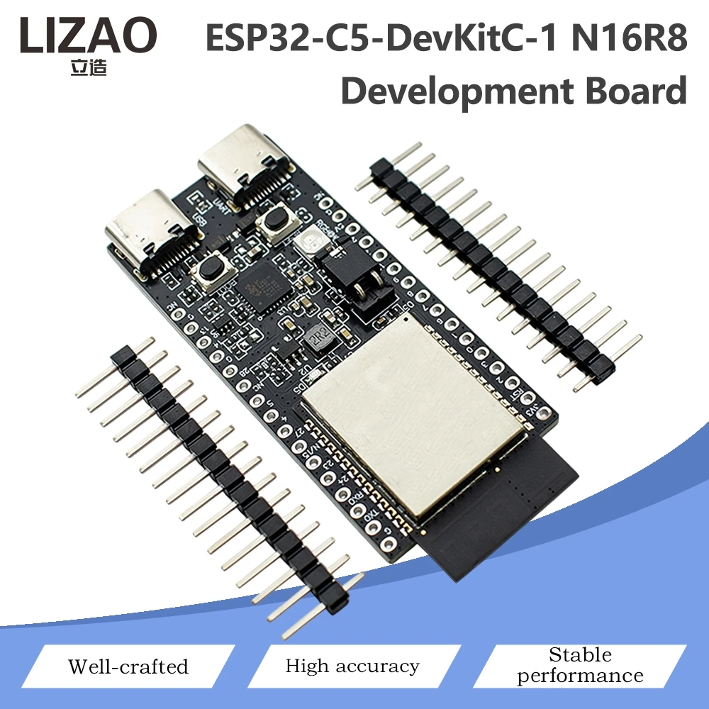 ESP32-C5-DevKitC-1 N16R8 Development Board Dual Type-C WiFi 6 Bluetooth 5.3 ESP32-C5 MCU Board With Soldered / Unsoldered