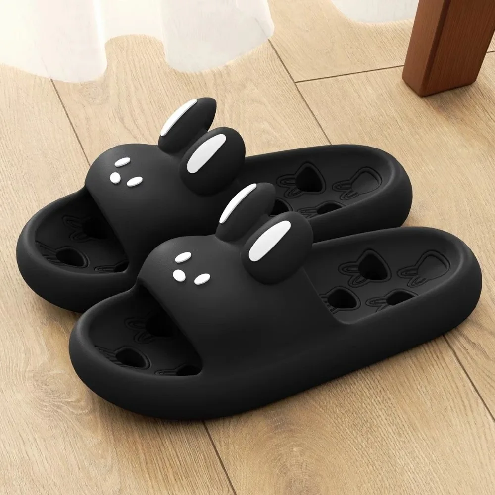 

New Cute Cartoon Women Bathroom Slippers Soft EVA Non-Slip Flip Flops Quick Drying Leaky Sandals Beach Sandals Home Use