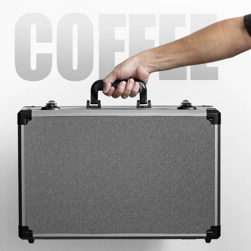 Cross-border suitcase, hand-ground coffee set + bean grinder, filter cup, sharing pot, outdoor camping, hand-brewed coffee