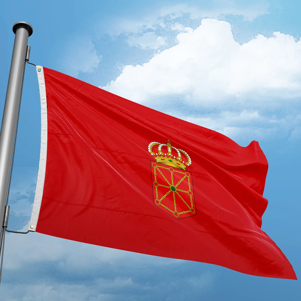 Bandera de Navarra de poliéster impresa, 3x5 pies, 90x150 cm, para eventos deportivos, festivales, celebraciones