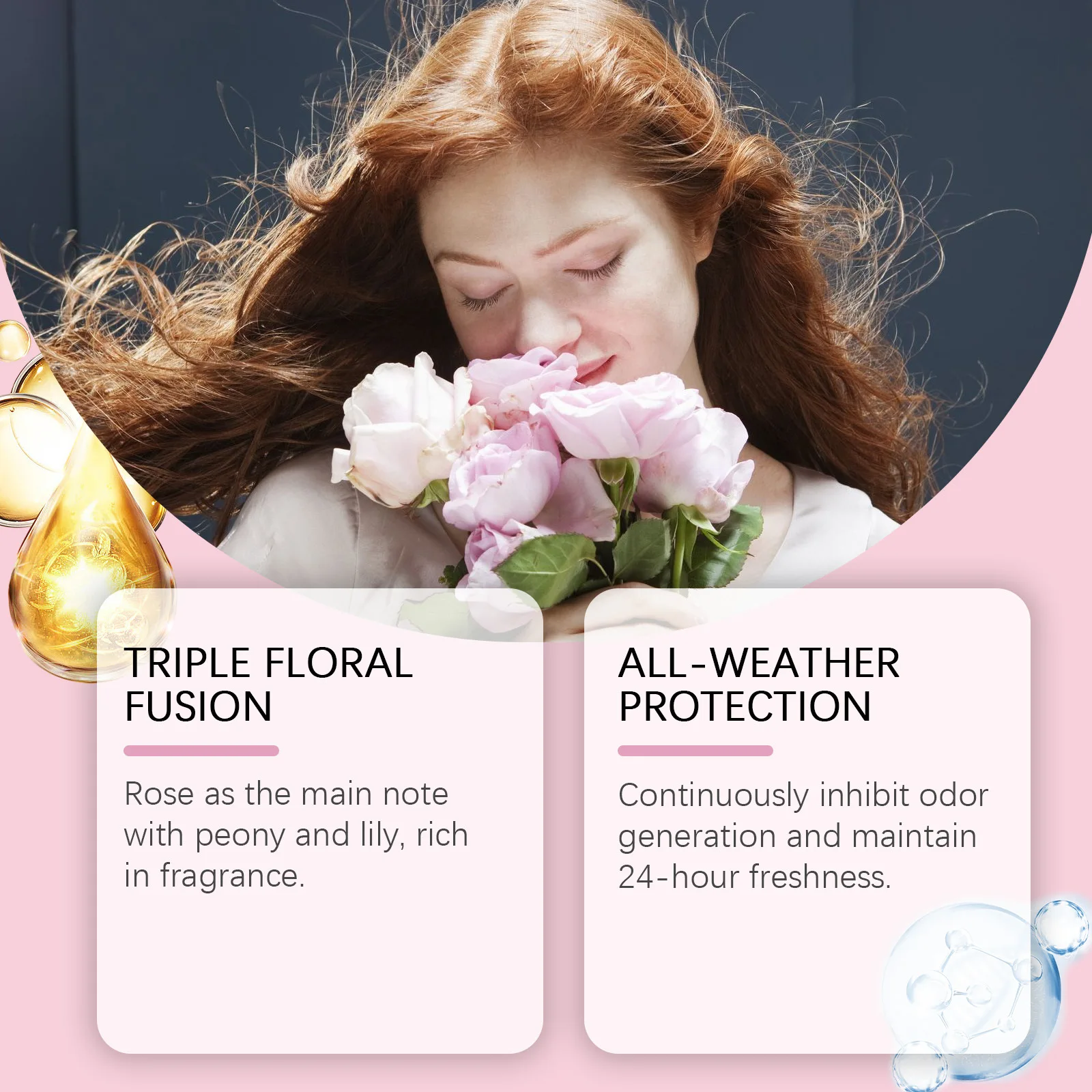 كريم الجسم مزيل العرق الوردي يزيل الرائحة ويقلل التعرق ويحيد رائحة الإبط ورائحة دائمة كريم عطر منعش ساحر #3