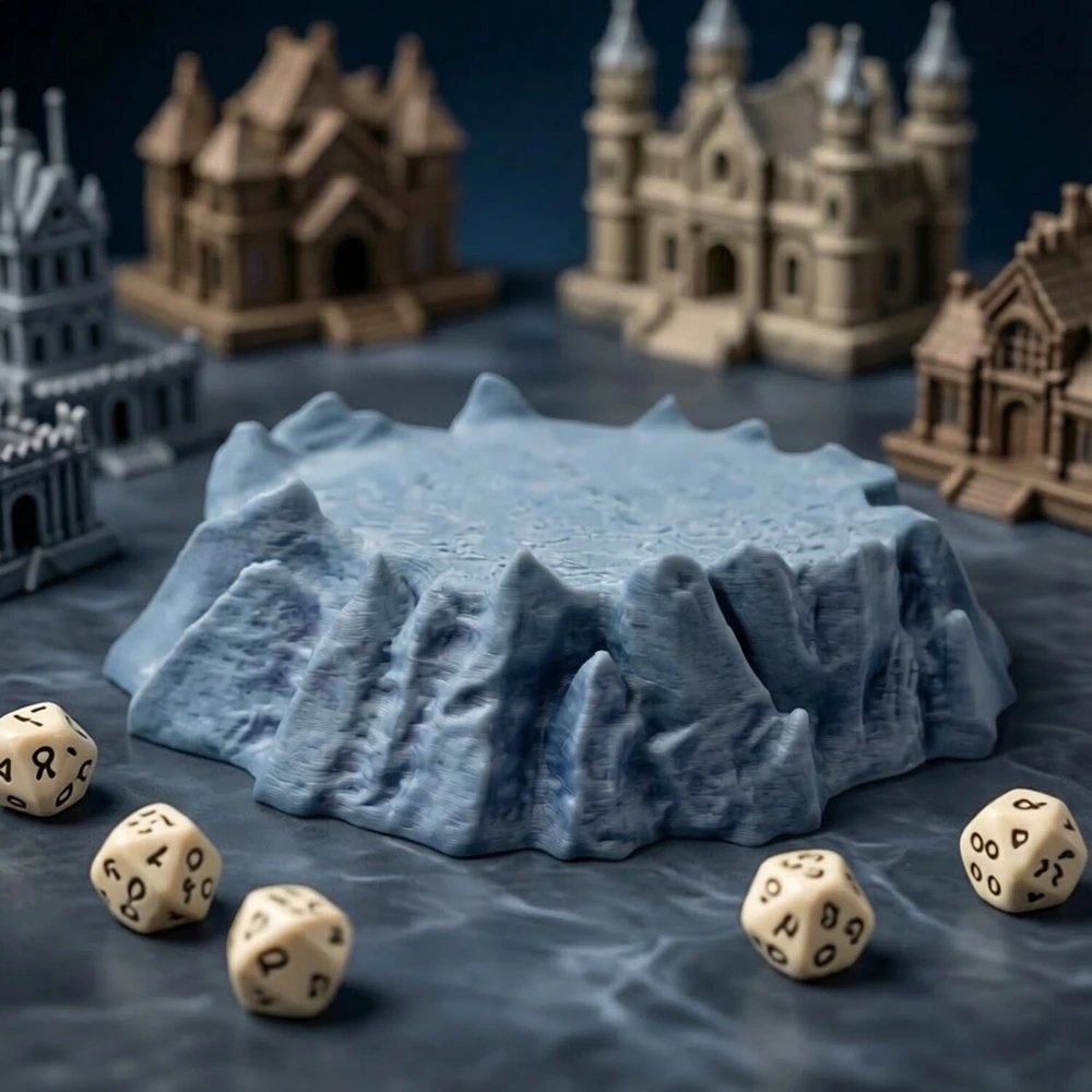 Rock Platform Terrain Miniature for D&D Tabletop Gaming Scene Layout Rock Base - view 4