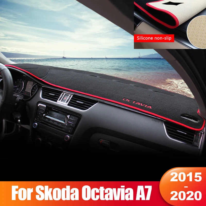 

For Skoda Octavia A7 MK3 5E 2015 2016 2017 2018 2019 2020 Car Dashboard Sun Shade Cover Instrument Desk Mat Interior Accessories