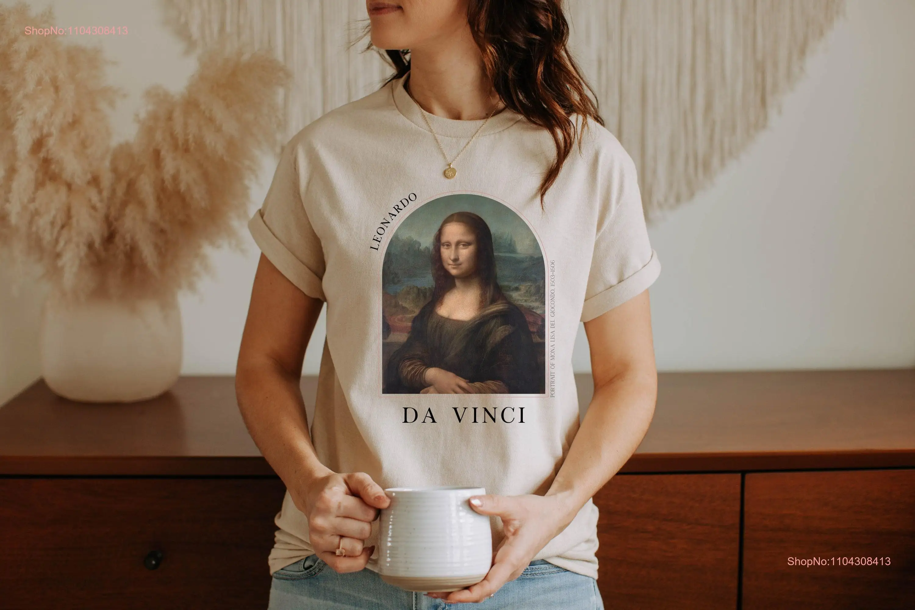 Da Vinci T Shirt Art History Painting Artist Aesthetic Clothing Renaissance Impressionist Dark Academia Mona Lisa DV4